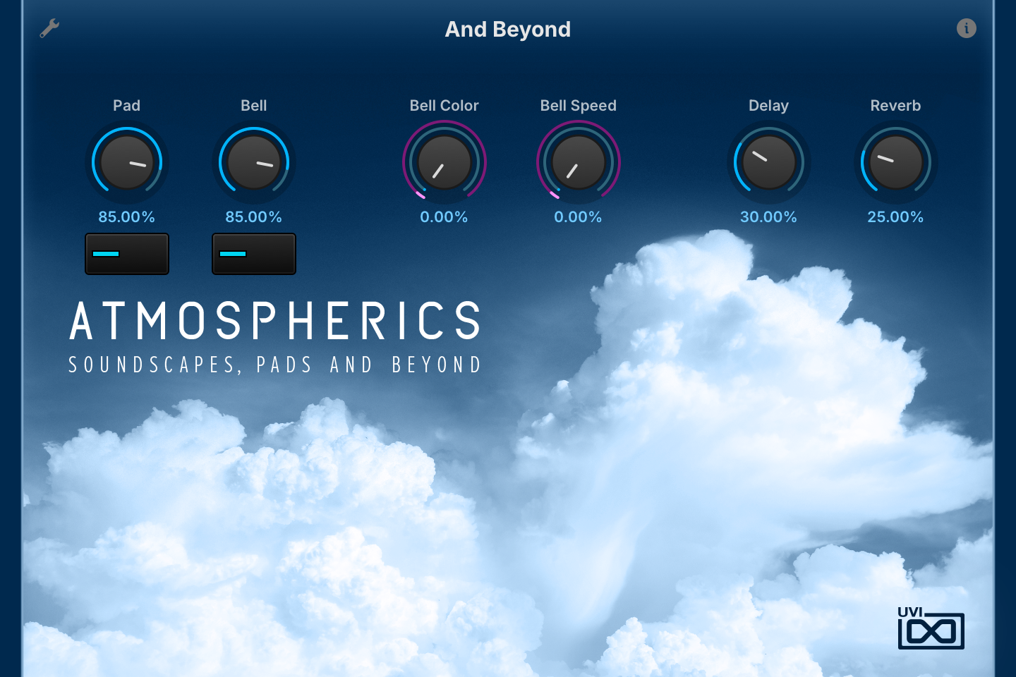 Atmospherics INFO tab — And Beyond preset