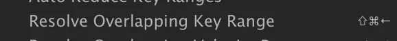 Resolve Overlapping Key Range command