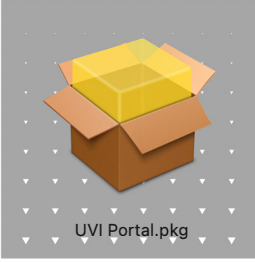Package d’installation d’UVI Portal sur macOS