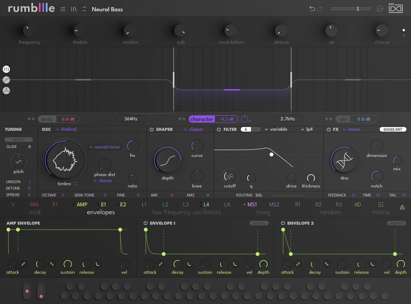 rumble interface