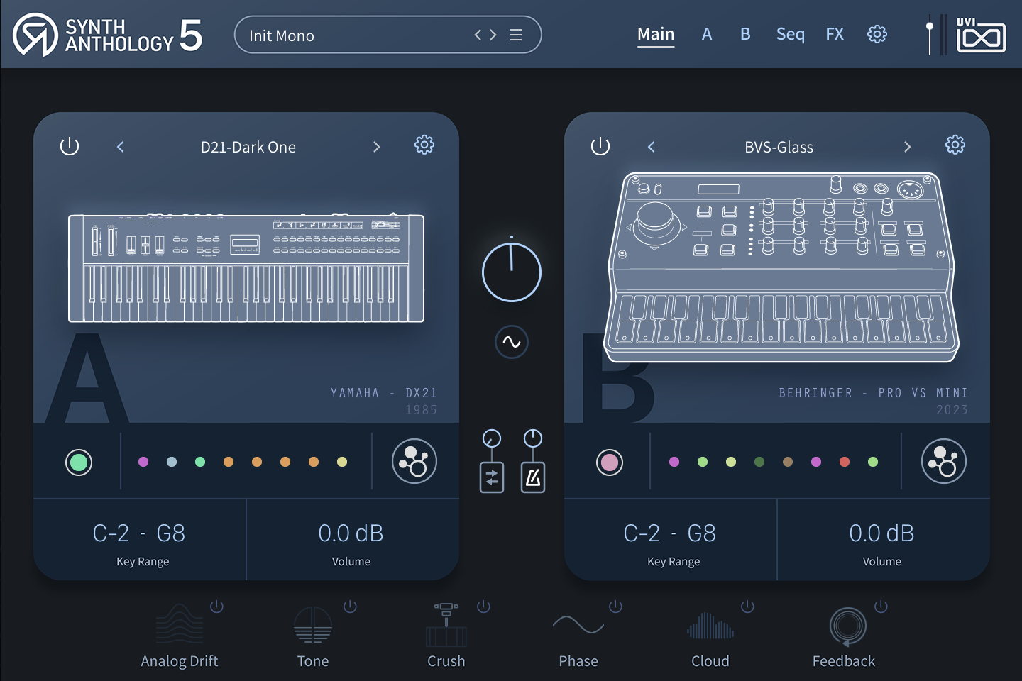 Synth Anthology 5 MAIN page UI