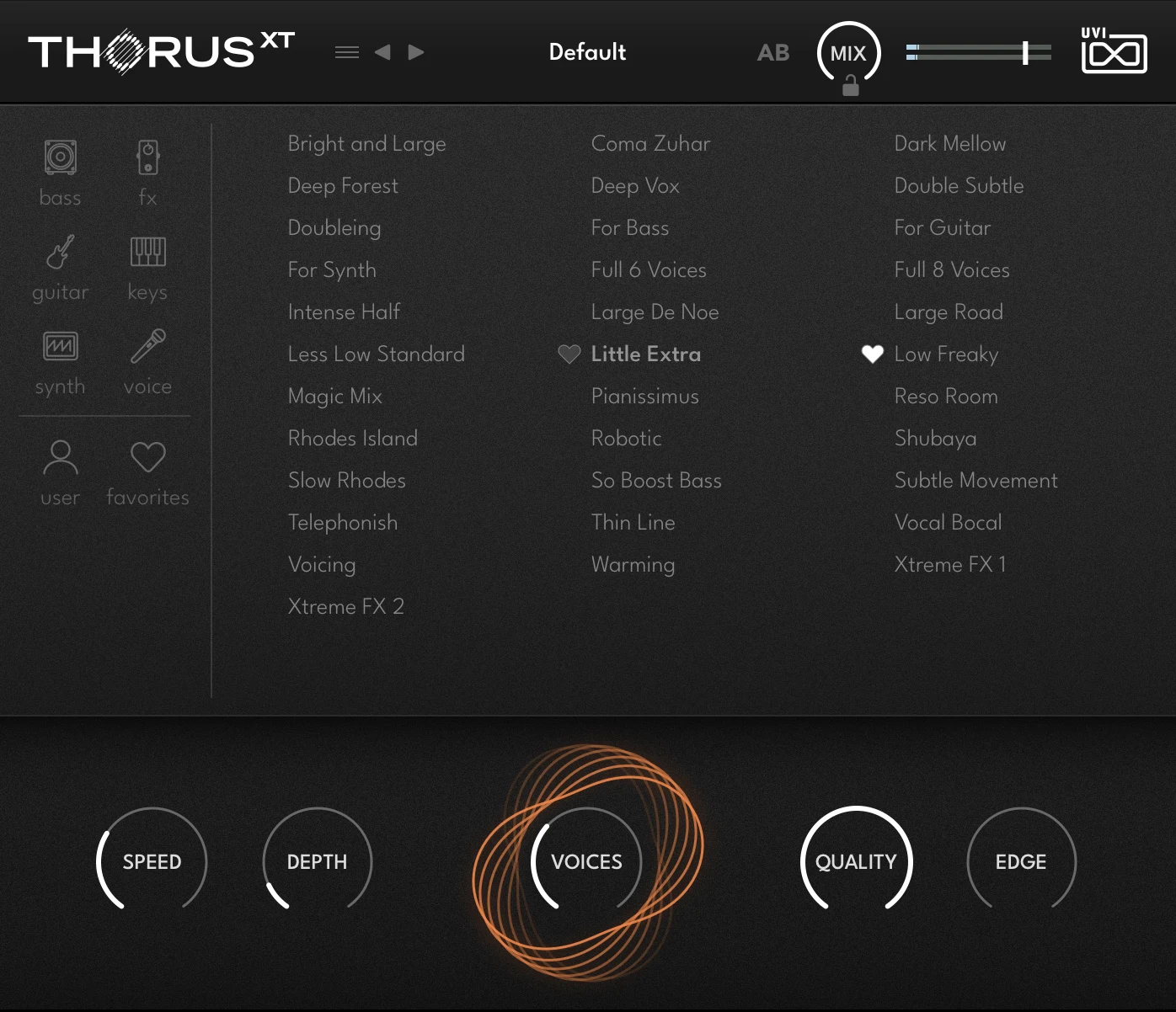ThorusXT preset browser