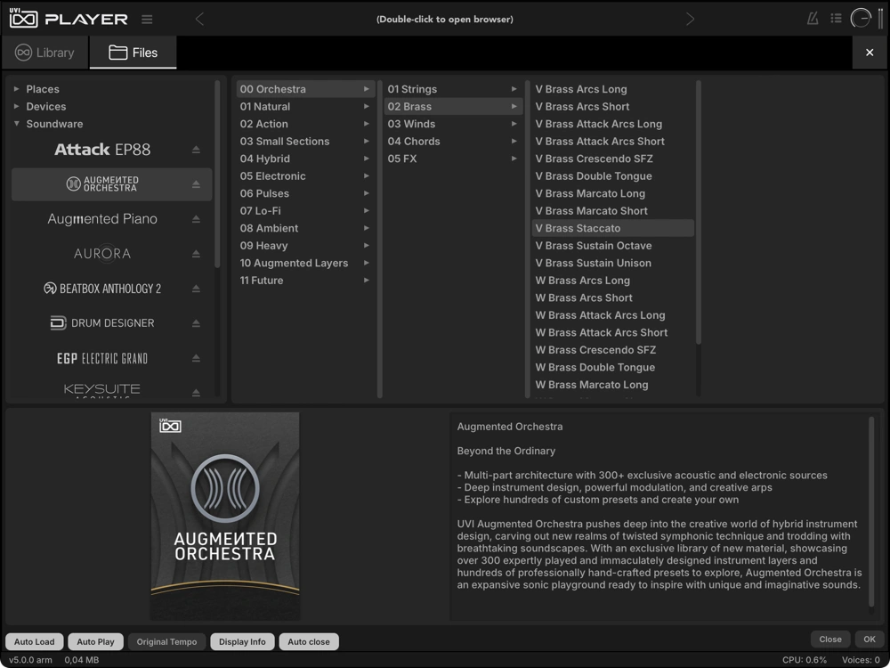 UVI Player — Files Browser