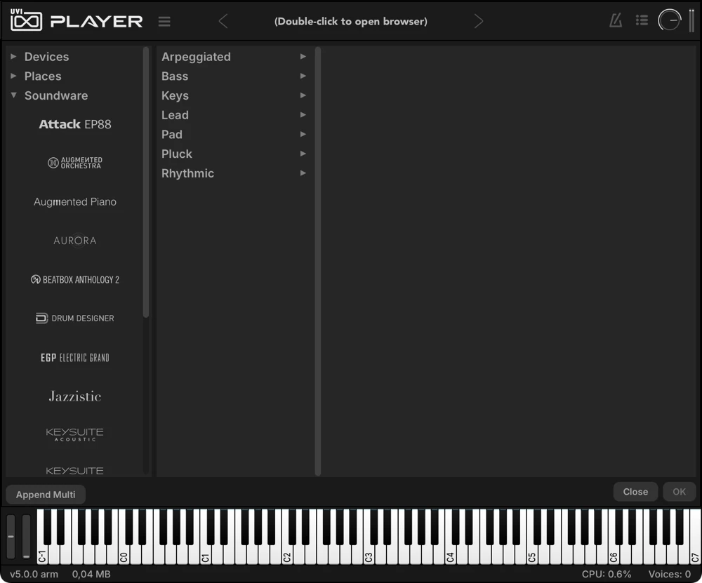 UVI Player — Multi Browser